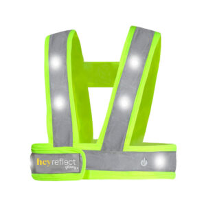 heyReflect Kids vest 128-146 (L) m. led & refleks gul