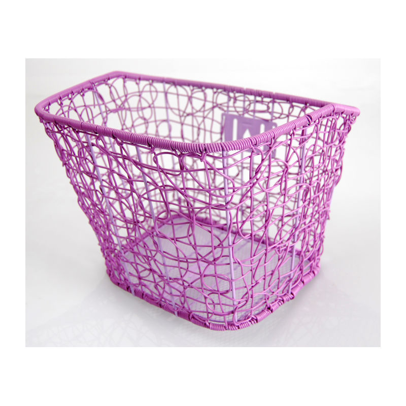 Kurv For fastmotering Lilla Plast Rattan Flet MBK Nest Uden Bøjle & beslag Kurv For fastmotering Lilla Plast Rattan Flet MBK Nest Uden Bøjle & beslag