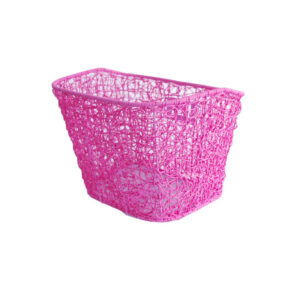 Kurv For fastmontering Pink Plast Rattan Flet MBK Nest Uden Bøjle & beslag