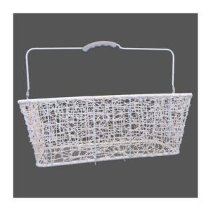 Kurv Bag Hvid Plast Rattan Flet MBK Nest