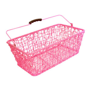 Kurv Bag Pink Plast Rattan Flet MBK Nest