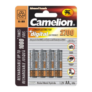 Batteri# Camelion AA/LR06 Genopladelig 2700 mAh (pakke=4 stk)