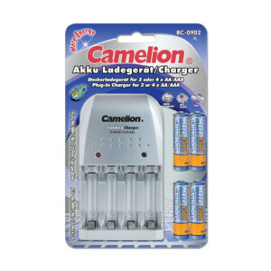 Oplader Camelion Inkl. 4 stk. AA 2500 mAh kan lade 2 el. 4 AA/AAA