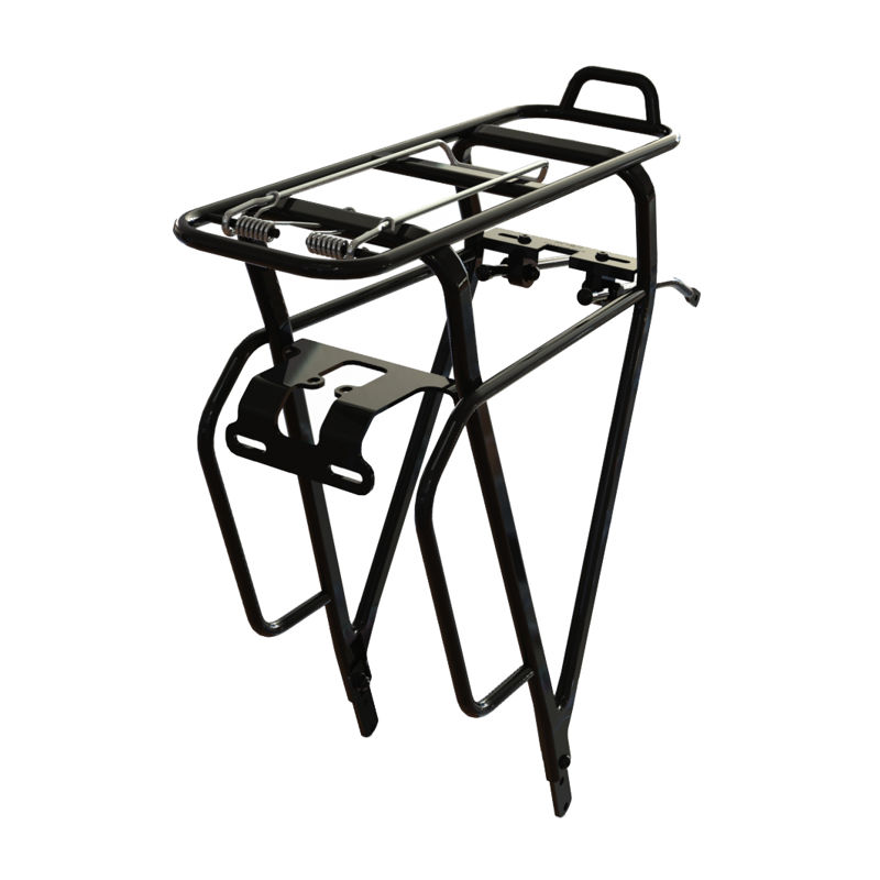 AtranVelo E-Max bagagebærer alu 26in/28in sort m. klap max 27kg AtranVelo E-Max bagagebærer alu 26in/28in sort m. klap max 27kg