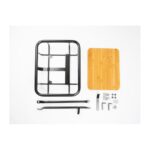 AtranVelo Cargo Jumbo forbagagebærer alu sort m. træbund 10kg