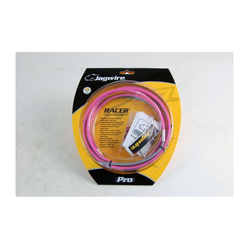 Kabelsæt Jagwire Race Pink Gear + Bremse Shimano og Campagnolo RCK002 Kabelsæt Jagwire Race Pink Gear + Bremse Shimano og Campagnolo RCK002