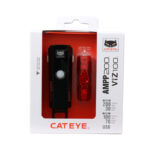 Cateye AMPP200/ViZ100 lygtesæt USB opladning 200/100 lumen