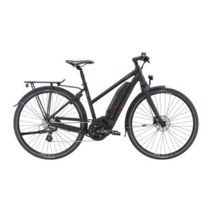 MBK Airborn E Dame Alivio 8g Hydr. disc 47cm Matsort m. rød/grå u. batteri
