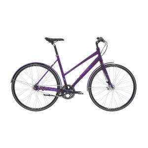 MBK Vitesse 1 Dame 7 gear Nexus rullebremse for og bag 56cm mat lilla/lilla turk