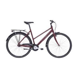 MBK Smogbuster 1 Dame 7 gear fodbremse v-bremse 50cm mat rød/turkis