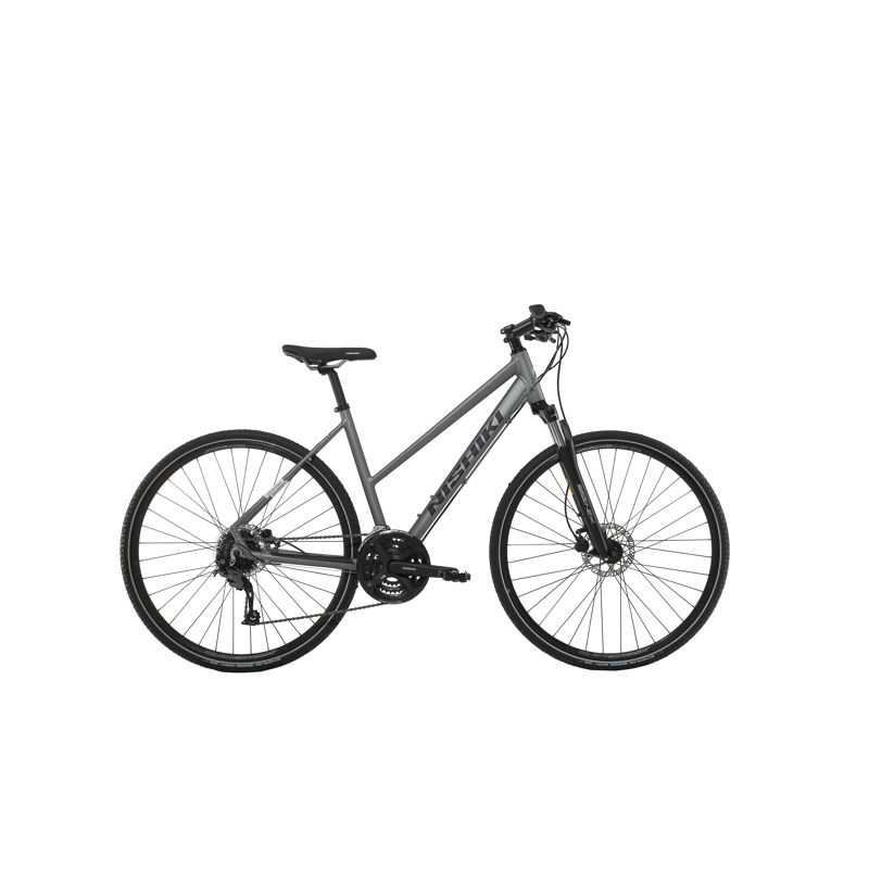 Nishiki X Five Dame Alivo 24sp Hydr. disc 19in Mat grå m. grå Nishiki X Five Dame Alivo 24sp Hydr. disc 19in Mat grå m. grå