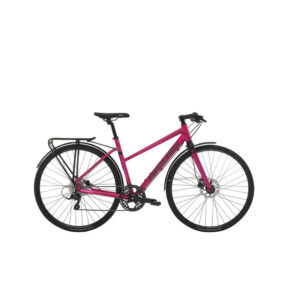 Nishiki Lite Dame Sora 9sp Hydr. disc 21in Cerise m. grå refleks/sort