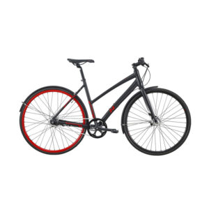 Nishiki Speed Dame 45cm 7 gear Nexus rullebremse for og bag mat sort/rød
