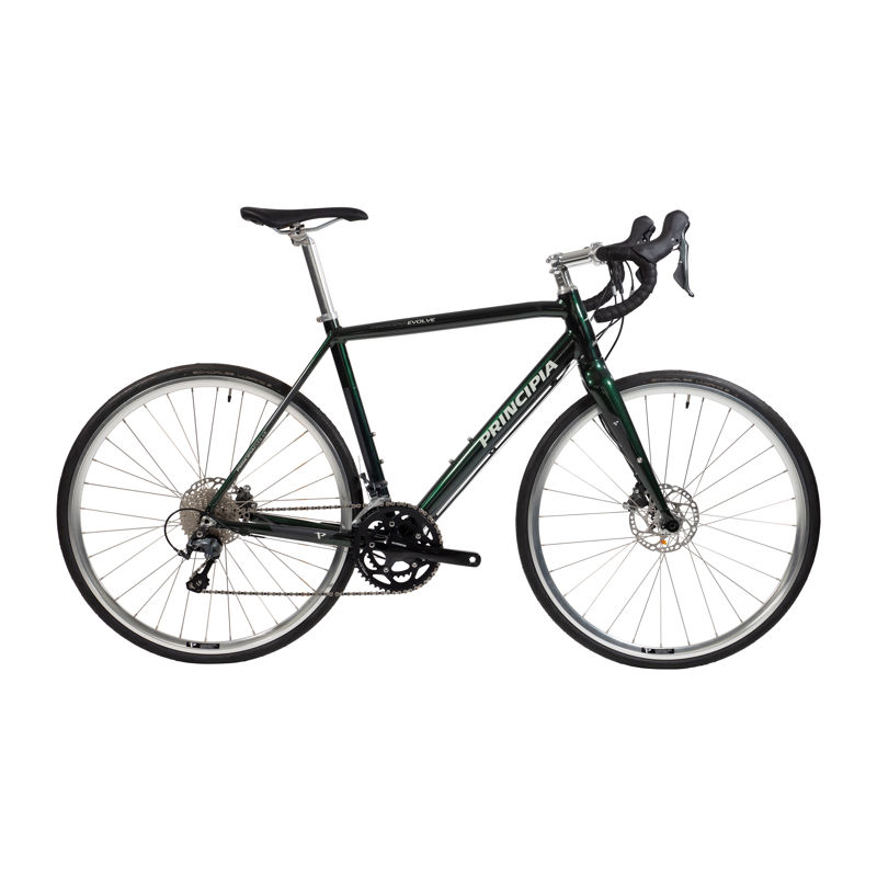 Principia Road alu 700c Tiagra 2x10sp hydr. disc 47cm blank grøn m. creme Principia Road alu 700c Tiagra 2x10sp hydr. disc 47cm blank grøn m. creme