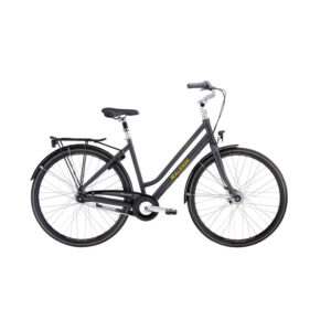 Raleigh Kent Dame Nexus 7g Fod og RB 54cm Mat grå m. gul Dynamo