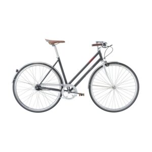 Raleigh Oxford Dame Nexus 7g Fod 53cm Mat sølvgrå m. sølv/rød