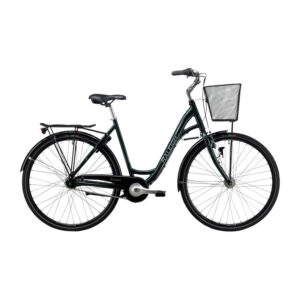 Raleigh Shopping Alu Dame Nexus 7g Fod 56cm Grøn m. guld/lys guld Dynamo forlygt