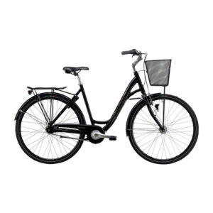 Raleigh Shopping Alu Dame Nexus 7g Fod 56cm Sort m. lys grøn/grøn Dynamo forlygt