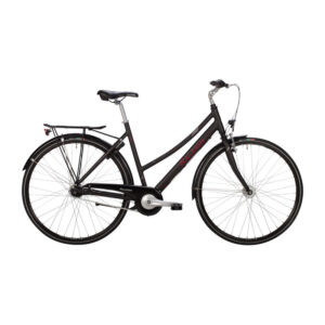 Raleigh Sprite Bend Dame Nexus 7g Fod 52cm Matsort m. rød/mørk grå Dynamo forlyg