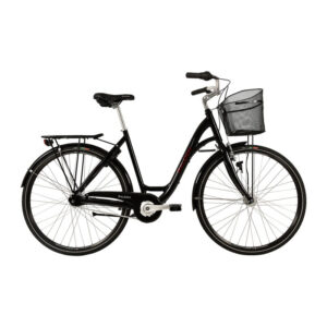 Raleigh Shopping Alu Dame Nexus 7g Fod/V-Bremse Dyn forl 52cm Blank sort m.rød