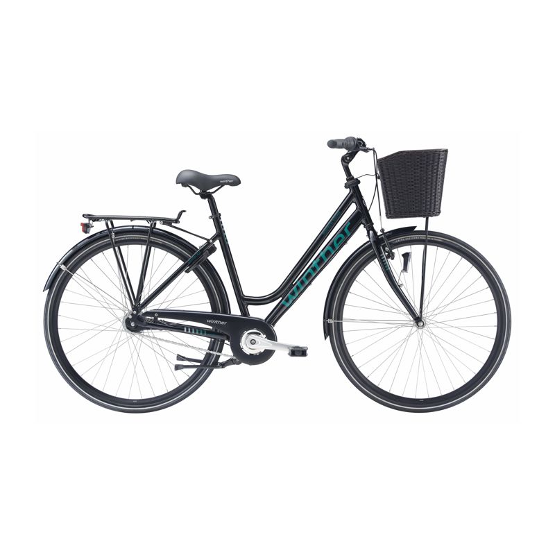 Winther 825 Dame Nexus 7g Fod 50cm Blank sort m. mørk grøn Winther 825 Dame Nexus 7g Fod 50cm Blank sort m. mørk grøn