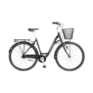 Winther Shopping Alu Dame Nexus 7g Fod 52cm Grøn m. guld/lys guld Dynamo forlygt
