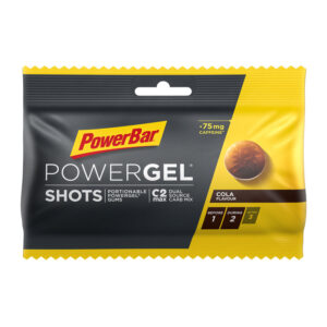 PowerGel shots PowerBar Cola 75 mg koffein vingummi (16 stk./colli)