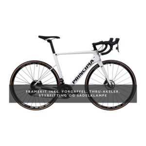 Principia Aero Carbon Frameset 700c Dropbar Hydr. disc 60cm Blank hvid m. sort