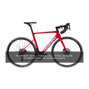 Principia Aero Carbon Frameset 700c Dropbar Hydr. disc 48cm Blank rød m. hvid