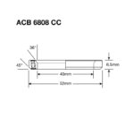 Enduro leje ACB6808CCBO headset bearing angular contact 40x52x6,5mm (36x45°) SF