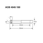 Enduro leje ACB 4545 150 SS 440c stainless angular contact 40x52x7mm(45x45°)