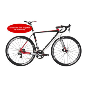 Principia Framekit Revolution 54cm Black/Red/White Di2 Disc INKL. HJULSÆT HRC38